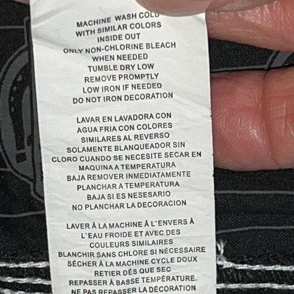 DICKIES BLACK RELAXED FIT CARPENTER PANTS - WITH LOGO BELT - EUC - JUNIOR 7 / 28 - Picture 10 of 12